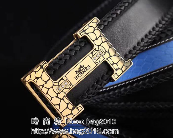 愛馬仕HERMES 精品五金扣頭 專櫃特色logo 2022新品 高端男士皮帶 HHG1866